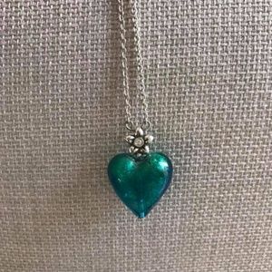 Brighton Teal Heart Shaped Necklace